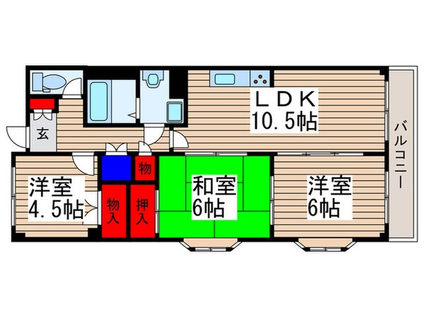 第23北斗ビルの物件間取画像